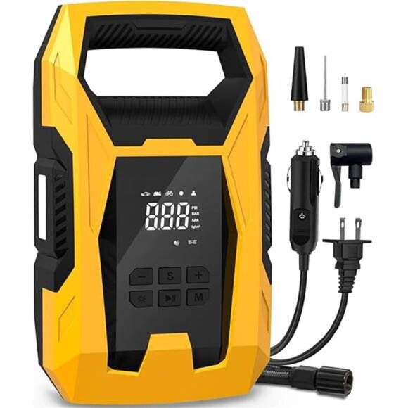 AC/DC Tire Inflator Portable Air Compressor, Dual Power for Home 110V AC - Picture 7 of 7